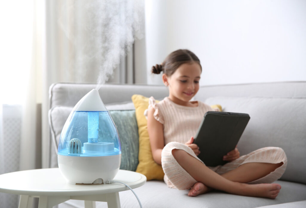 how close should humidifier be to baby